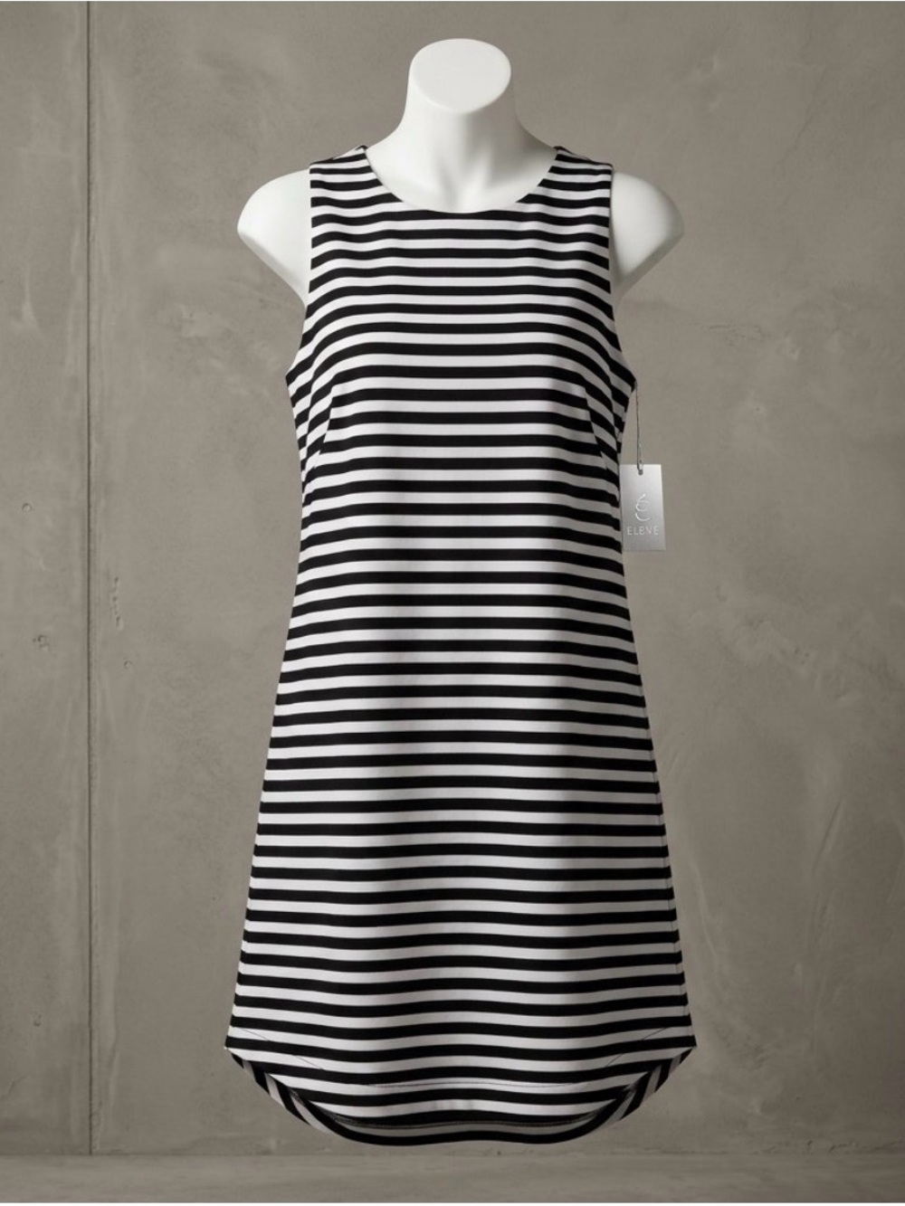 Cupid Black and White Pull On Short Sleeve Sheath Mini Dress - Size M